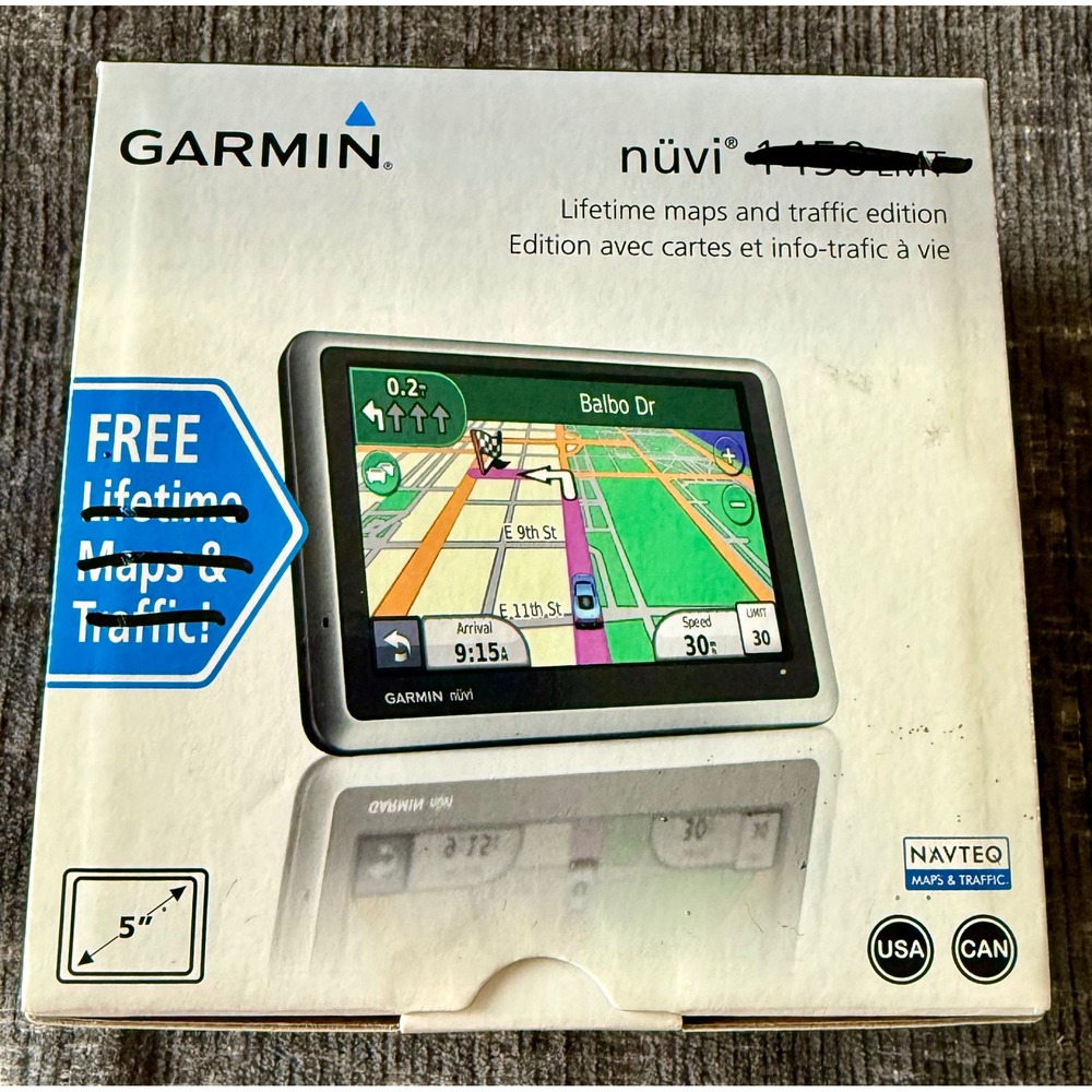 Garmin nuvi GPS Navigator 5 Inch Lifetime Maps Traffic 010-00810-25 Good